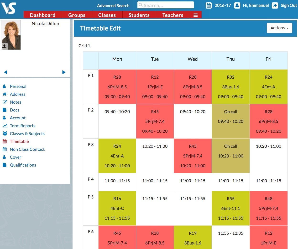 Manually Edit a Teacher's Timetable (during a school year) (read time 2